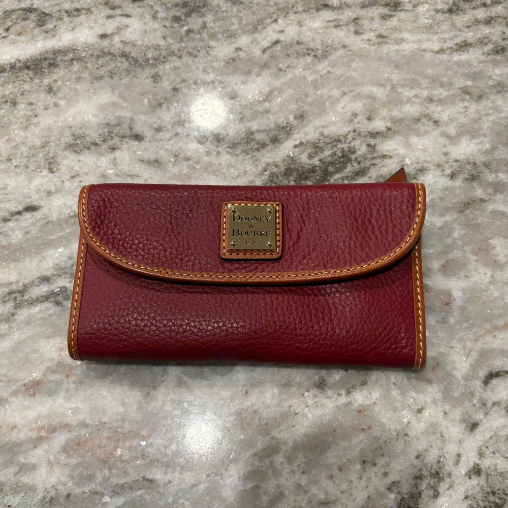 Dooney & Bourke Red Leather Card Holder